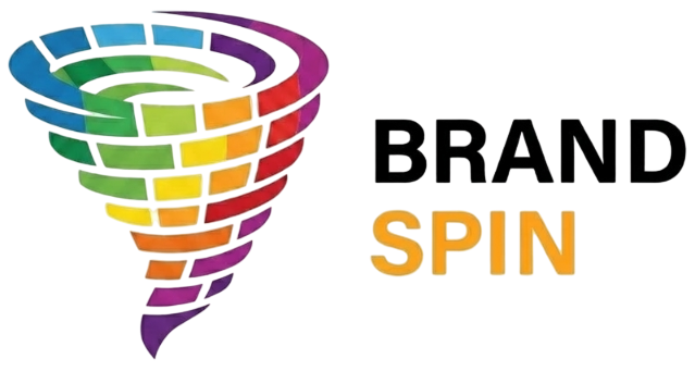 Brand spin logo black with new icon resized